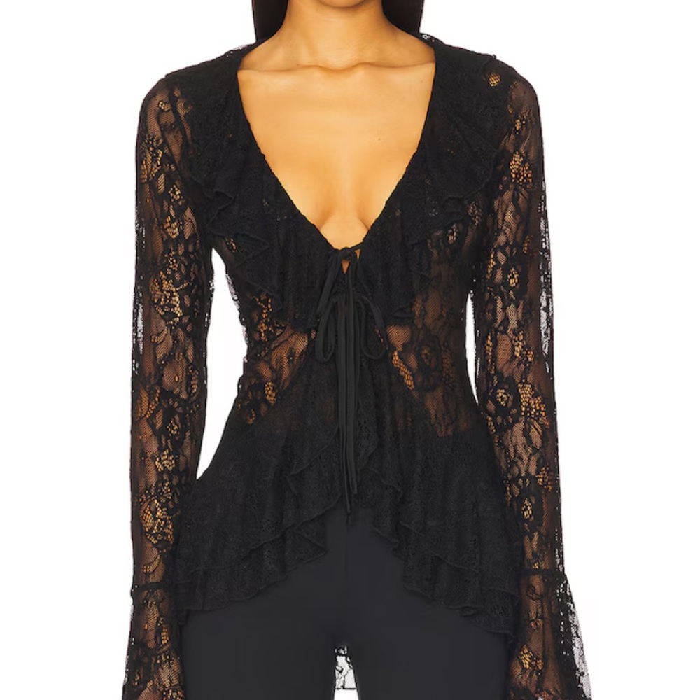 Elegant Black Lace Blouse